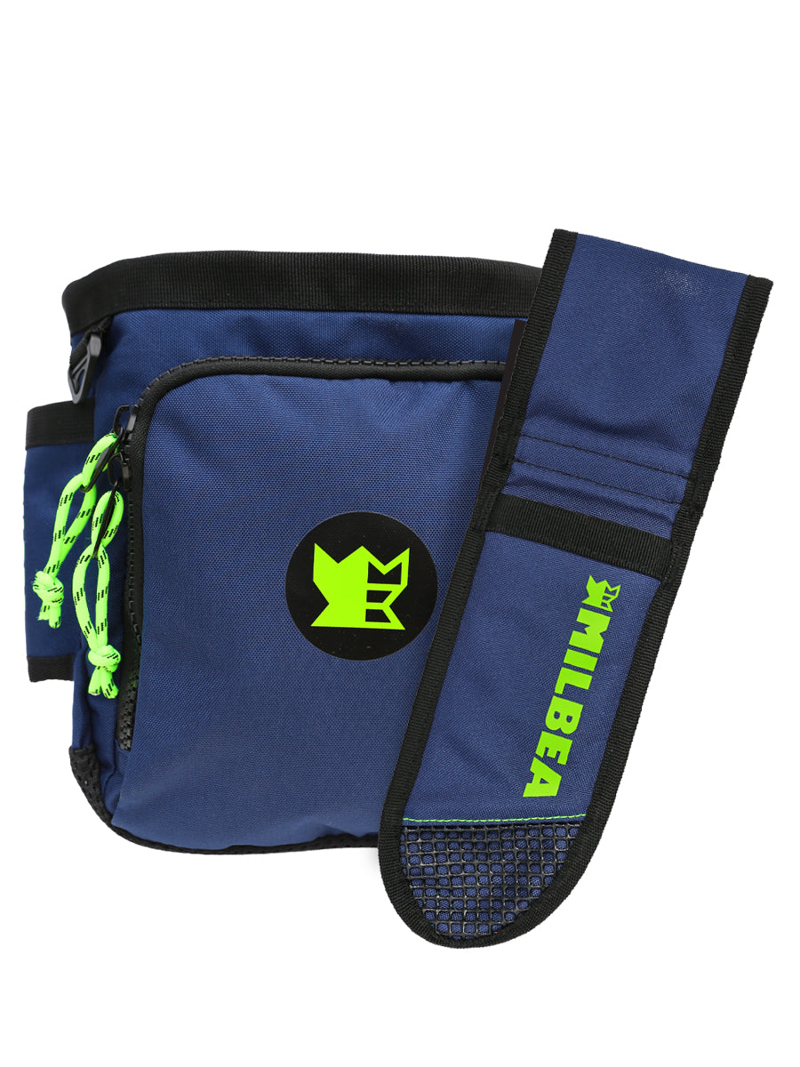 Milbea "ROOK" metal detecting finds bag in Navy. Comes with a matching sheath. 