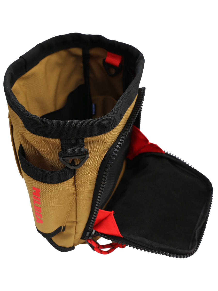 Milbea "ROOK" metal detecting finds bag in Khaki. Comes with a matching sheath. 