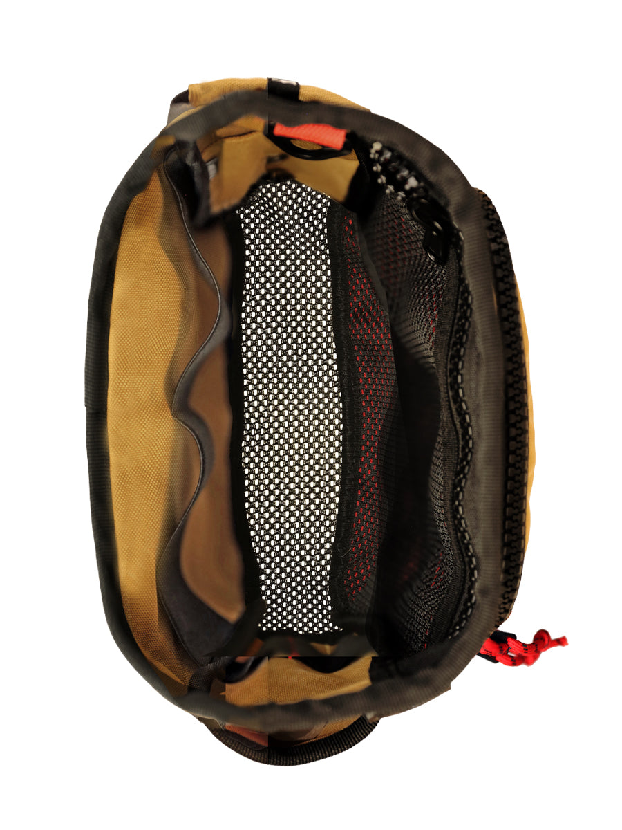 Milbea "ROOK" metal detecting finds bag in Khaki. Comes with a matching sheath. 