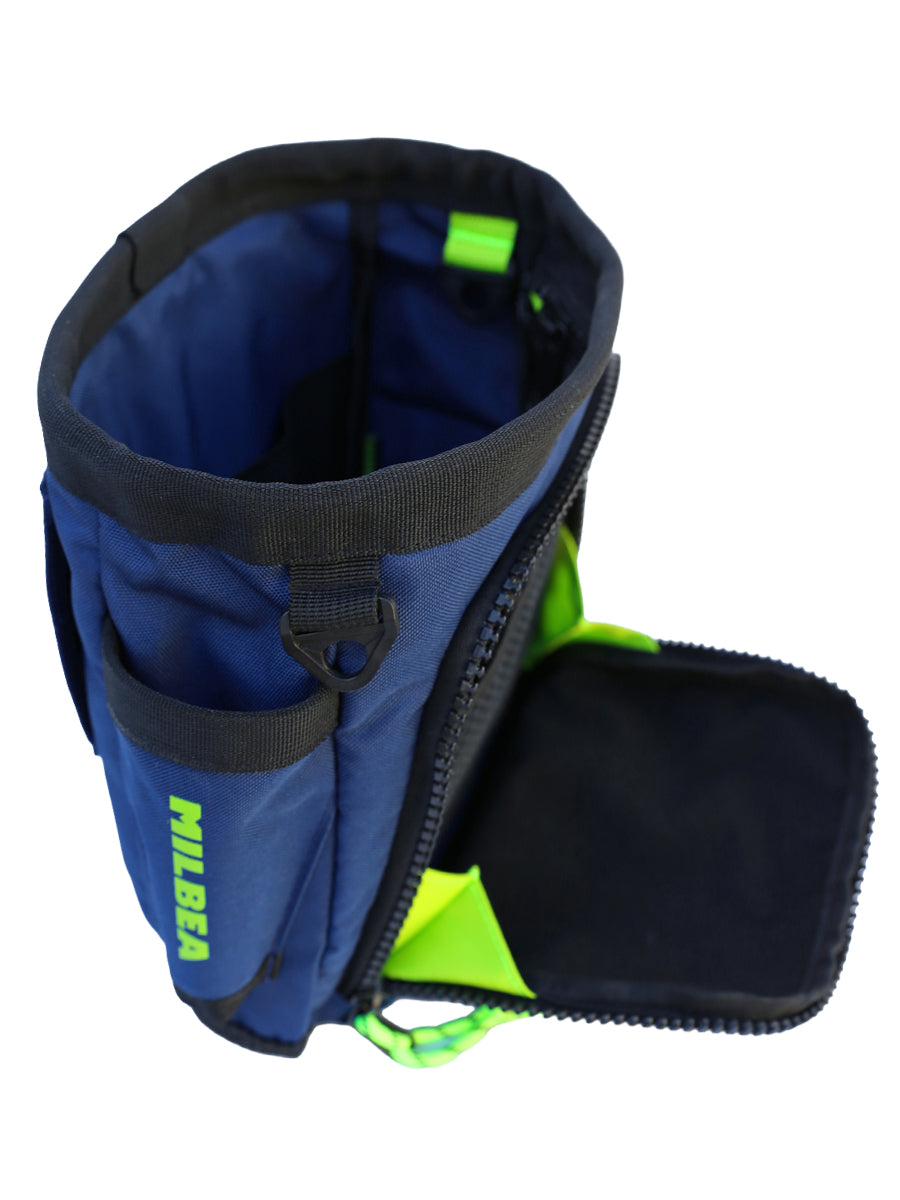 Milbea "ROOK" metal detecting finds bag in Navy. Comes with a matching sheath.