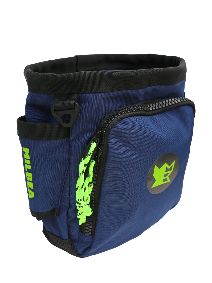 Milbea "ROOK" metal detecting finds bag in Navy. Comes with a matching sheath. 