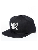 Milbea Rook Black embroidered 6-panel Snapback Hat